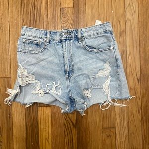 Zara distressed shorts